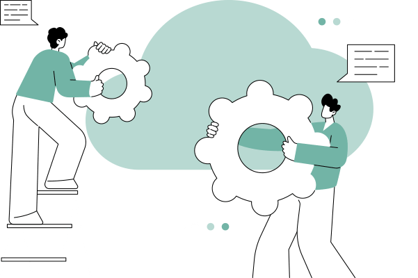 Team bespricht verschiedene Themen