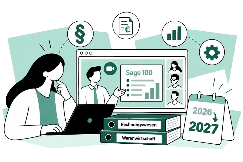 19.01.2027: Jahreswechselseminar Sage 100 (Online-Seminar)